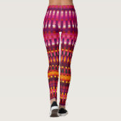 Trippy Stripes Lila und rosa Cool Psychedelic Leggings (Rückseite)