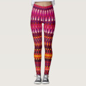 Trippy Stripes Lila und rosa Cool Psychedelic Leggings (Vorderseite)