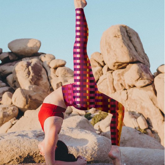 Trippy Stripes Lila und rosa Cool Psychedelic Leggings