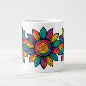 Trippy Sunflower Jumbo-Tasse (Vorderseite)