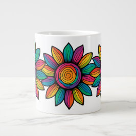 Trippy Sunflower Jumbo-Tasse