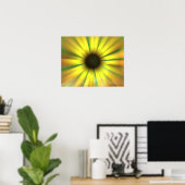 Trippy Sunflower Poster (Heimbüro)