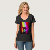 Trippy Surreal Cat Acidwave Aesthetic Surrealism R T-Shirt (Vorderseite Vollansicht)