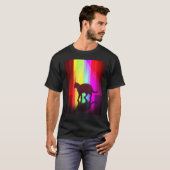 Trippy Surreal Cat Acidwave Aesthetic Surrealism R T-Shirt (Vorne ganz)
