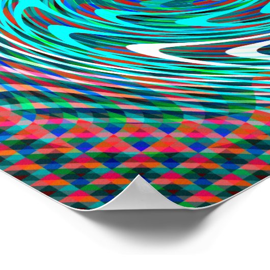 Trippy Swirl Tunnel Poster (Ecke)