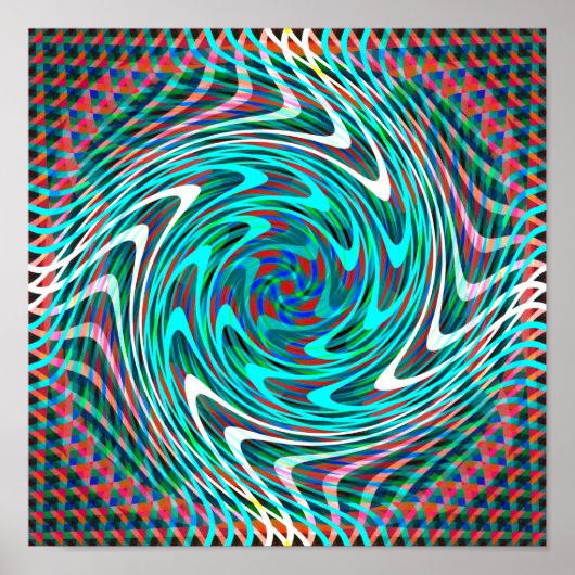 Trippy Swirl Tunnel Poster (Vorne)