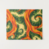 Trippy Tapestry - Psychedelic Nature Wall Art Wandteppich (Vorderseite (Horizontal))