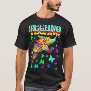 Trippy Techno Elefant DJ Raver Rave Party EDM T-Shirt