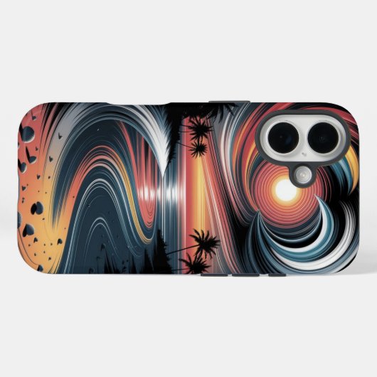  Trippy Tropical Vibes Case-Mate iPhone Hülle (Rückseite (Horizontal))