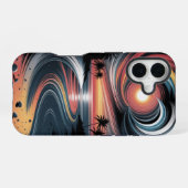 Trippy-Tropische-Vibes iPhone 16 Hülle (Rückseite (Horizontal))