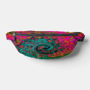 Trippy Türkis Abstrakt Retro Flüssigkeitswirbel Bauchtasche