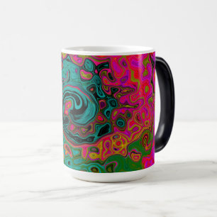 Trippy Türkis Abstrakt Retro Flüssigkeitswirbel Verwandlungstasse