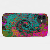 Trippy-Türkis-Abstrakt Retro-Liquid-Swirl Case-Mate iPhone Hülle (Rückseite (Horizontal))