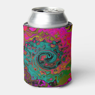 Trippy-Türkis-Abstrakt Retro-Liquid-Swirl Dosenkühler