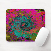 Trippy-Türkis-Abstrakt Retro-Liquid-Swirl Mousepad (Mit Mouse)