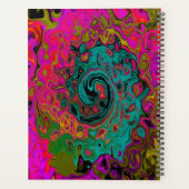 Trippy-Türkis-Abstrakt Retro-Liquid-Swirl Planer (Rückseite)