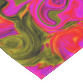 Trippy-Türkis-Abstrakt Retro-Liquid-Swirl Tischdecke (Schrägansicht)