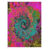 Trippy-Türkis-Abstrakt Retro-Liquid-Swirl Tischdecke (Vorderseite)