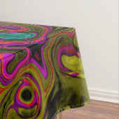 Trippy-Türkis-Abstrakt Retro-Liquid-Swirl Tischdecke (Beispiel)