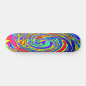 Trippy Tye Dye Mini Skate Board Skateboard (Horizontal)