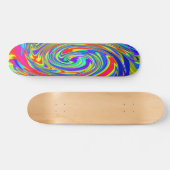 Trippy Tye Dye Mini Skate Board Skateboard (Horizontal)