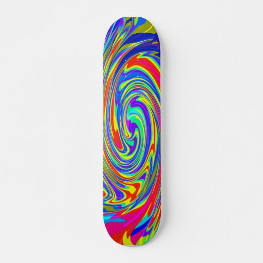Trippy Tye Dye Mini Skate Board Skateboard (Vorne)