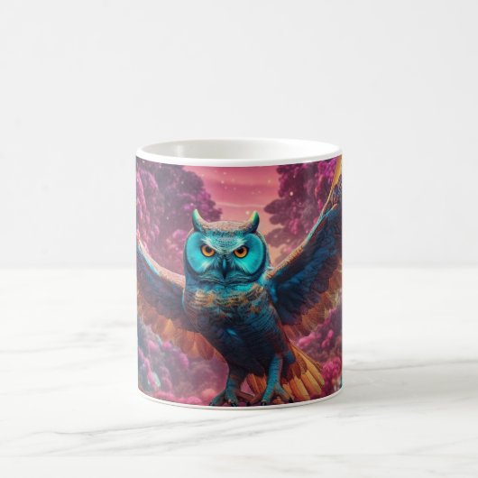 Trippy-Uhu Kaffeetasse (Mittel)