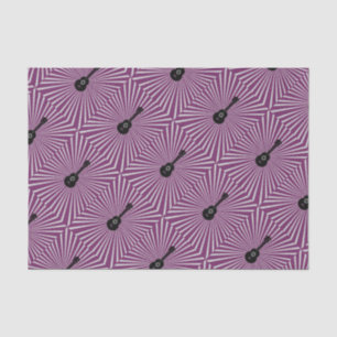 Trippy Ukulele Print Tissue Paper Lila Seidenpapier