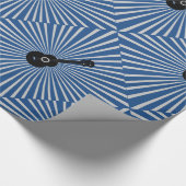 Trippy Ukulele Wrapping Paper - Blau Geschenkpapier (Ecke)