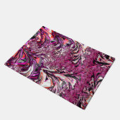 Trippy Vibranding Psychedelic Funky Fraktal Art Fußmatte (Schrägansicht)