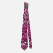 Trippy Vibranding Psychedelic Funky Fraktal Art Krawatte (Vorderseite)