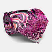 Trippy Vibranding Psychedelic Funky Fraktal Art Krawatte (Gerollt)