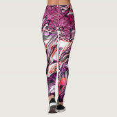 Trippy Vibranding Psychedelic Funky Fraktal Art Leggings (Rückseite)