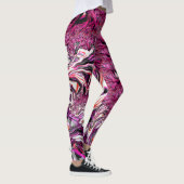 Trippy Vibranding Psychedelic Funky Fraktal Art Leggings (Rechts)