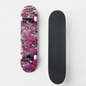 Trippy Vibranding Psychedelic Funky Fraktal Art Skateboard (Vorderseite)