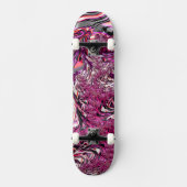 Trippy Vibranding Psychedelic Funky Fraktal Art Skateboard (Vorderseite)