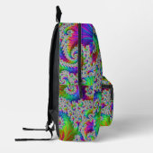 Trippy Vibranff Bold Trippy Rainbow Spiral Fraktal Bedruckter Rucksack (Links)