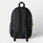 Trippy Vibranff Bold Trippy Rainbow Spiral Fraktal Bedruckter Rucksack (Rückseite)