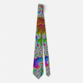 Trippy Vibranff Bold Trippy Rainbow Spiral Fraktal Krawatte (Vorderseite)