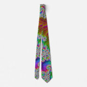 Trippy Vibranff Bold Trippy Rainbow Spiral Fraktal Krawatte (Rückseite)