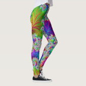 Trippy Vibranff Bold Trippy Rainbow Spiral Fraktal Leggings (Rechts)