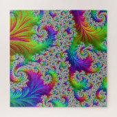Trippy Vibranff Bold Trippy Rainbow Spiral Fraktal Puzzle (Horizontal)