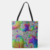 Trippy Vibranff Bold Trippy Rainbow Spiral Fraktal Tasche (Vorderseite)