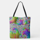 Trippy Vibranff Bold Trippy Rainbow Spiral Fraktal Tasche (Rückseite)