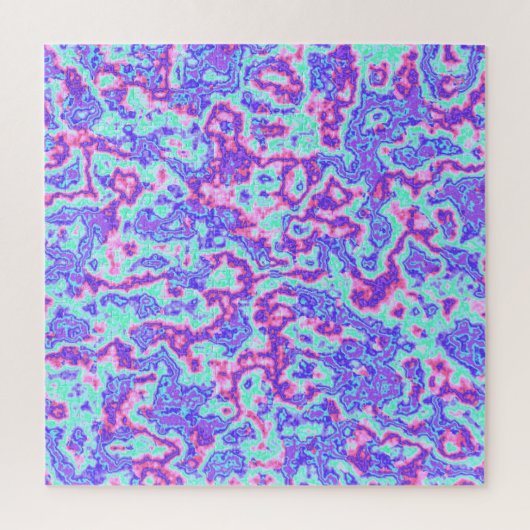 Trippy-Vibranful Abstrakter, maximalistischer Marm Puzzle (Vertikal)