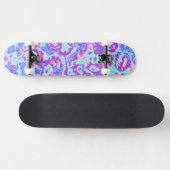 Trippy-Vibranful Abstrakter, maximalistischer Marm Skateboard (Horizontal)