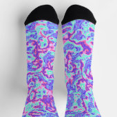 Trippy-Vibranful Abstrakter, maximalistischer Marm Socken (Oben)