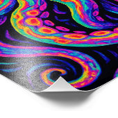 Trippy Vibranus Octopus Fotodruck (Ecke)