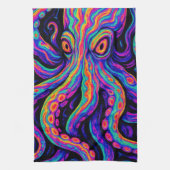 Trippy Vibranus Octopus Geschirrtuch (Vertikal)