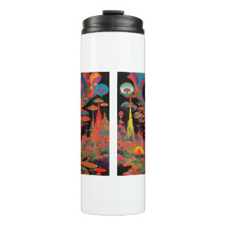 Trippy Vintage 1960er Jahre Psychedelische Retro-K Thermosbecher
